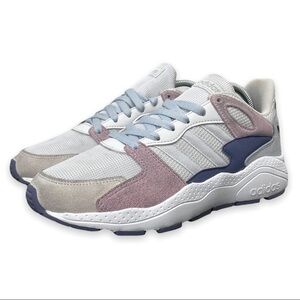Adidas Womens‎ Crazy chaos EF1049 White Pink Running Shoes Sneakers 8.